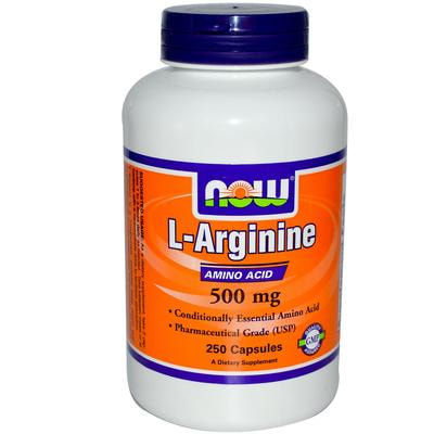 NOW L-Arginine 500 mg 100 caps (фото, вид 1)