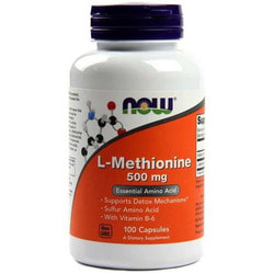 NOW L-Methionine 500 mg 100 caps. Вид 2