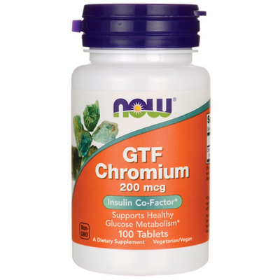 NOW GTF Chromium 200mcg 100 tabs