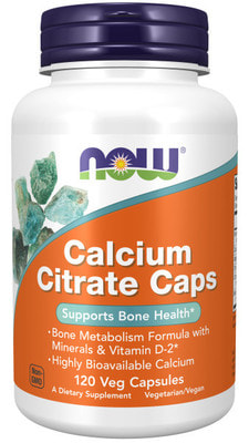 NOW Calcium Citrate Caps 120 vcaps