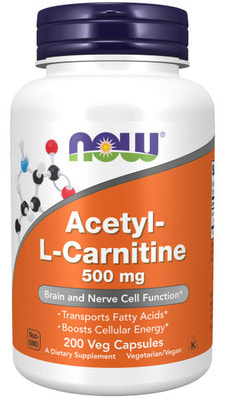 NOW Acetyl L-Carn 500mg 200 vcaps