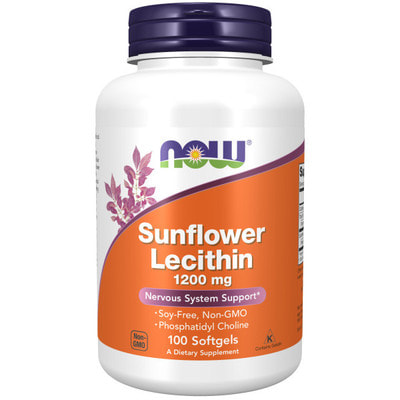 NOW Sunflower Lecithin 1200 mg 100 softgels (фото)