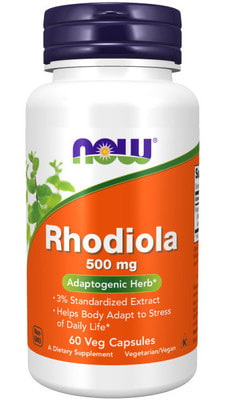 NOW RHODIOLA 500MG EXTRACT 3%60 VCAPS