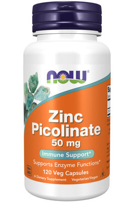 NOW Zinc Picolinate 50 mg 120 caps (фото)