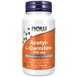 NOW Acetyl L-Carn 500mg 50 vcaps