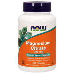 NOW Magnesium Citrate 200 mg 100 tabs