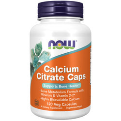 NOW Calcium Citrate Caps 120 vcaps