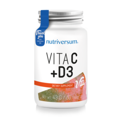 Nutriversum Vita-Vitamin C-500+D3 43 gr 60 tablets